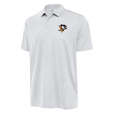 Men's Antigua  White Pittsburgh Penguins Big & Tall Ellipse Polo