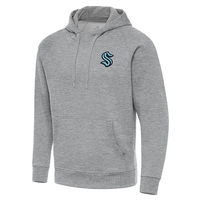 Men's Antigua Heather Gray Seattle Kraken Big & Tall Victory Pullover Hoodie
