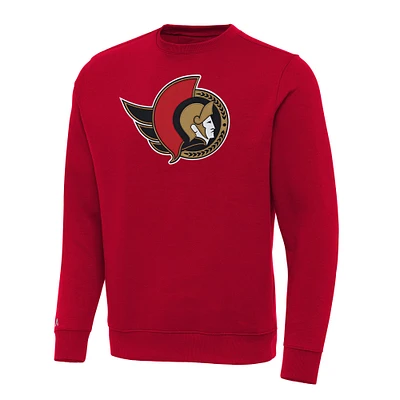 Men's Antigua Red Ottawa Senators Big & Tall Victory Crewneck Pullover Sweatshirt