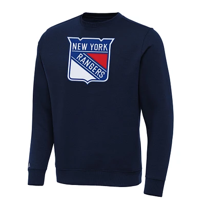 Men's Antigua Navy New York Rangers Big & Tall Victory Crewneck Pullover Sweatshirt