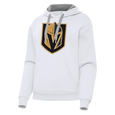 Women's Antigua White Vegas Golden Knights Victory Pullover Hoodie