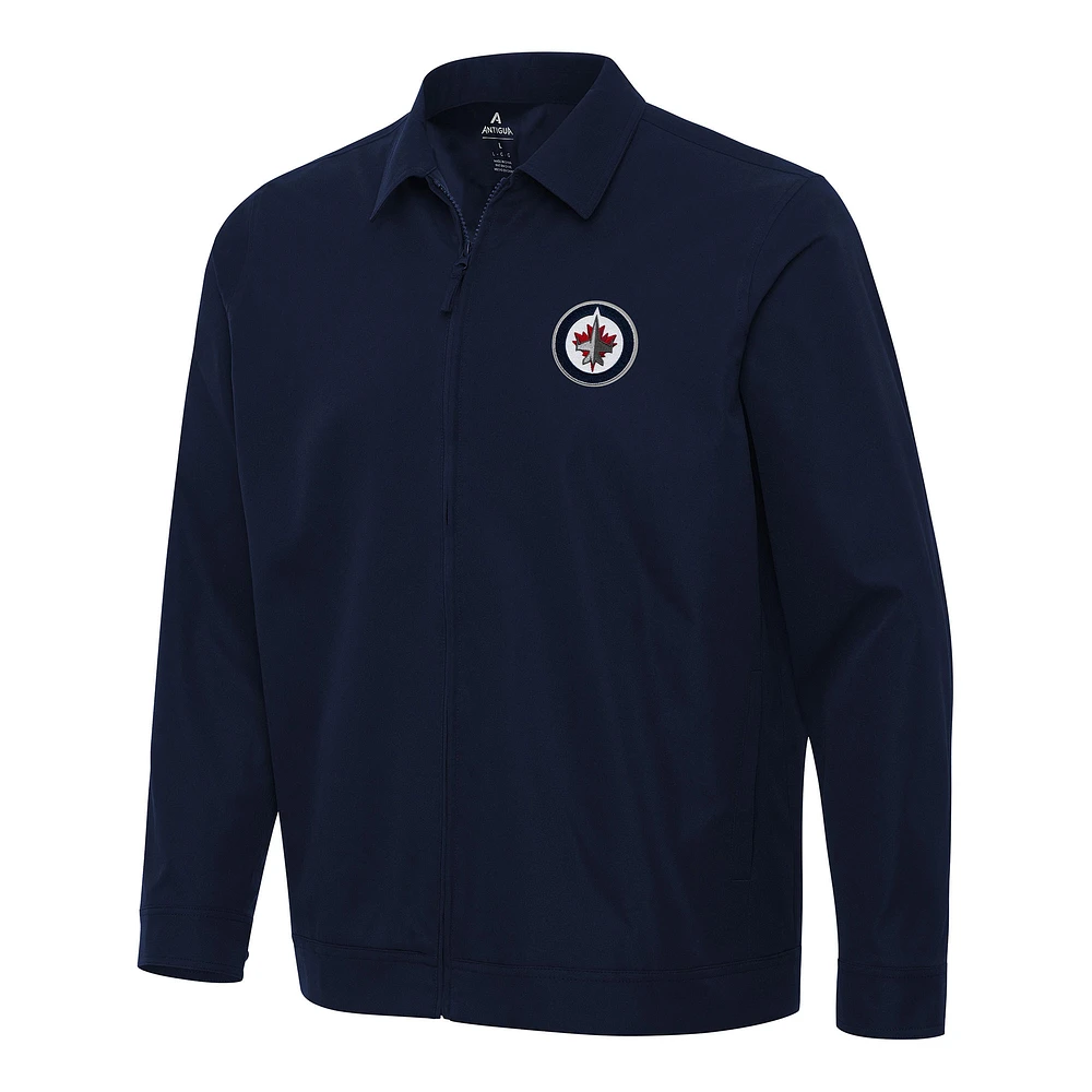 Men's Antigua Navy Winnipeg Jets Pivot Full-Zip Jacket
