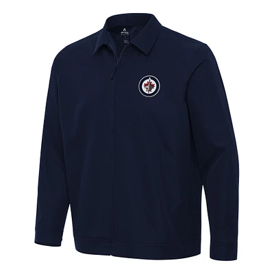 Men's Antigua  Navy Winnipeg Jets Pivot Full-Zip Jacket