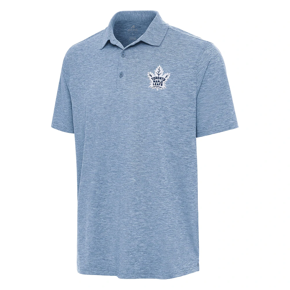 Men's Antigua Heather Aqua Toronto Maple Leafs Par 3 Polo