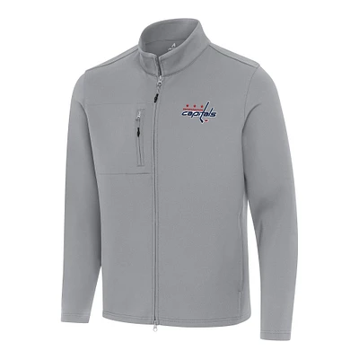 Men's Antigua Washington Capitals Objection Double-Peached Full-Zip Jacket