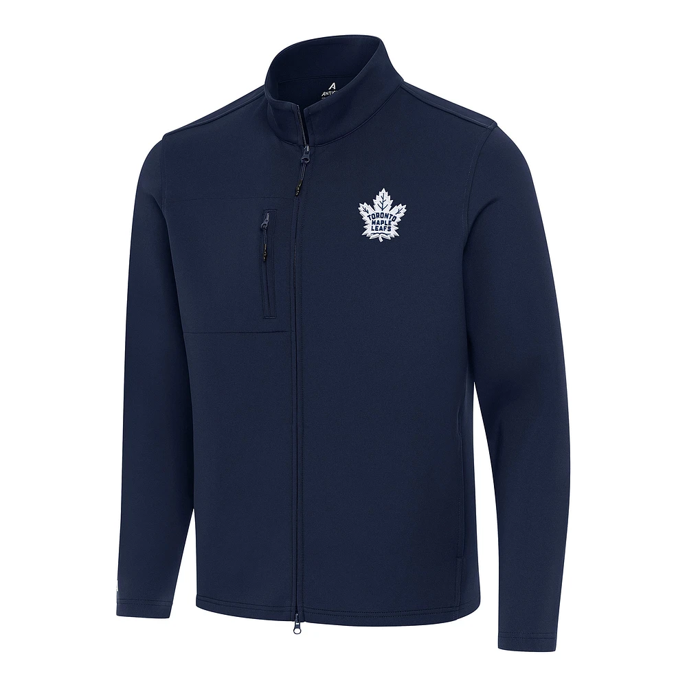 Men's Antigua Navy Toronto Maple Leafs Objection Double-Peached Full-Zip Jacket