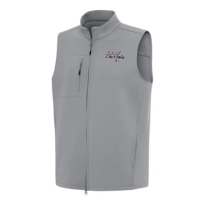 Men's Antigua Gray Washington Capitals Demand Full-Zip Vest
