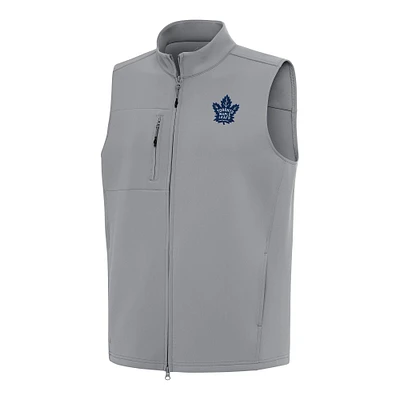 Men's Antigua Gray Toronto Maple Leafs Demand Full-Zip Vest