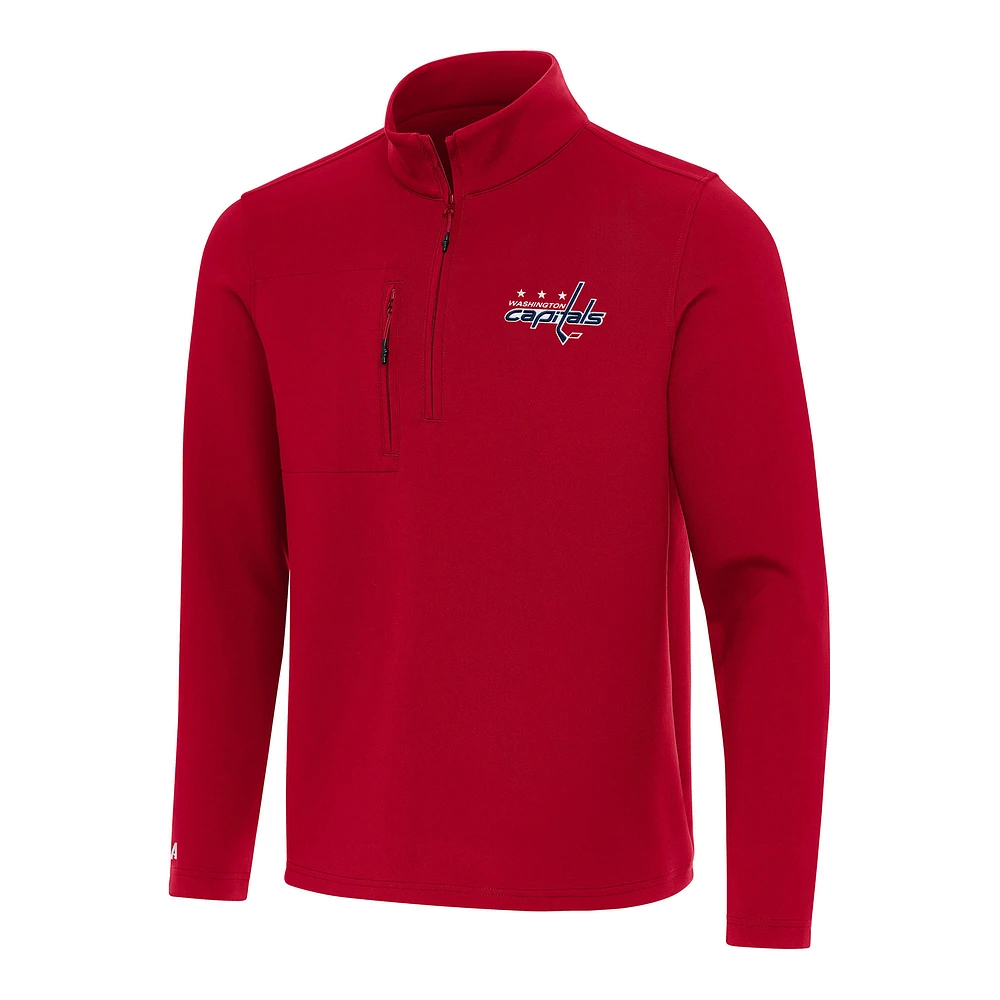 Men's Antigua Red Washington Capitals Insider Quarter-Zip Top