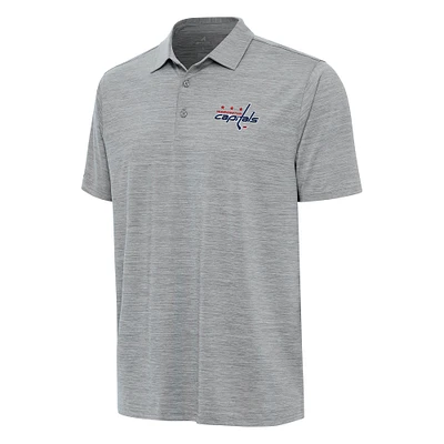 Men's Antigua Heather Gray Washington Capitals Layout Polo