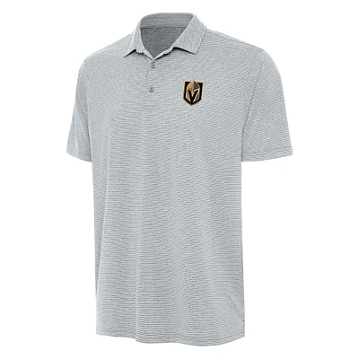 Men's Antigua Heather Gray Vegas Golden Knights Scheme Polo