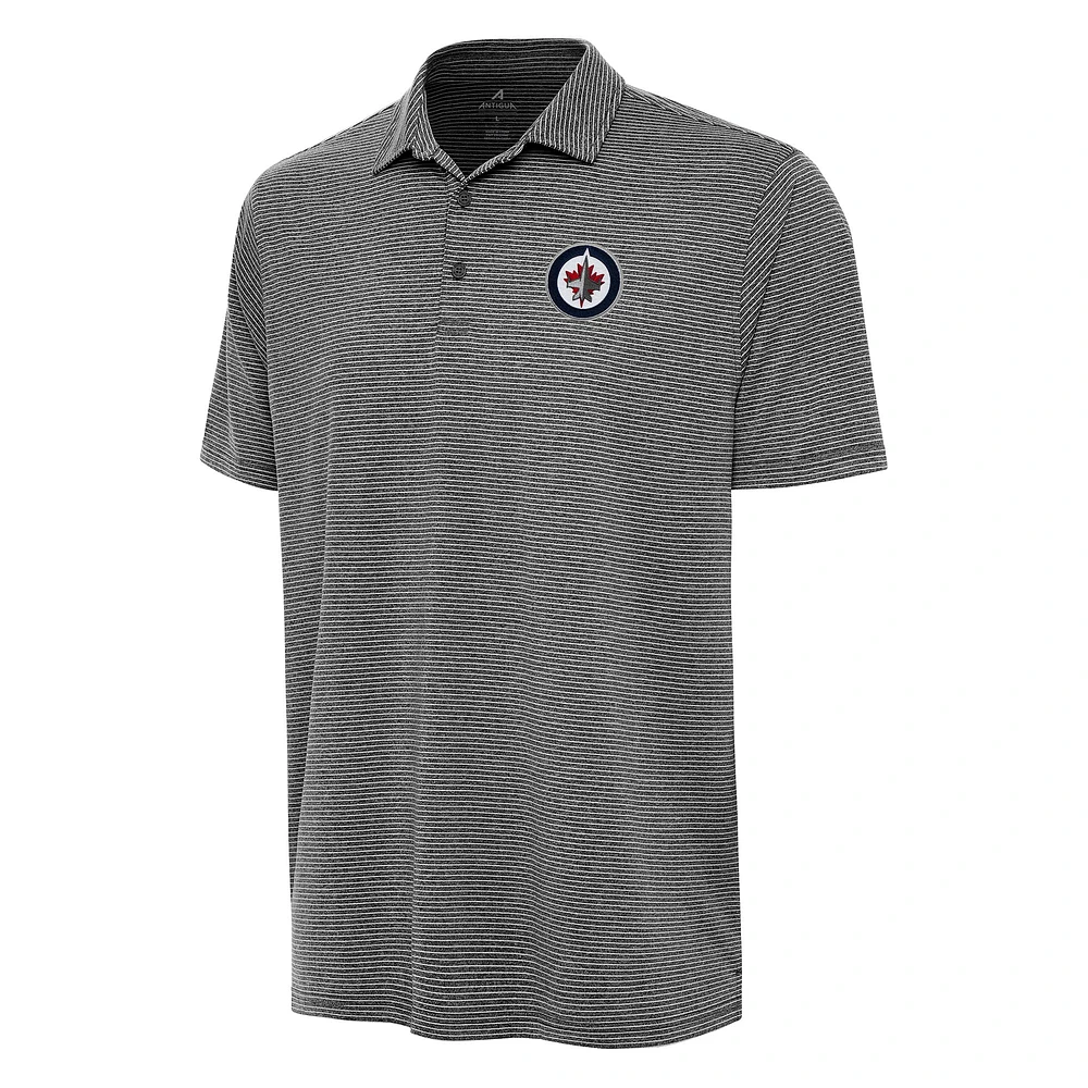 Men's Antigua Heather Winnipeg Jets Scheme Polo