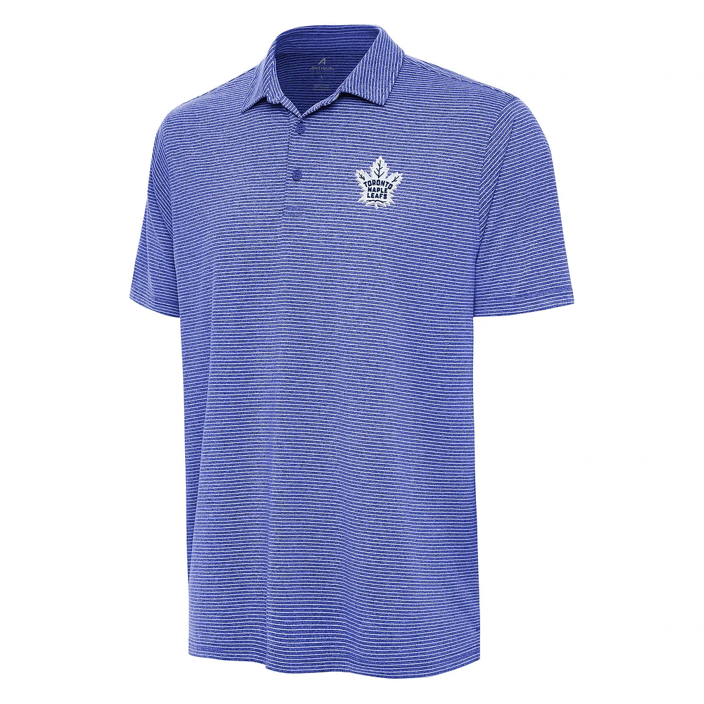 Men's Antigua Heather Royal Toronto Maple Leafs Scheme Polo