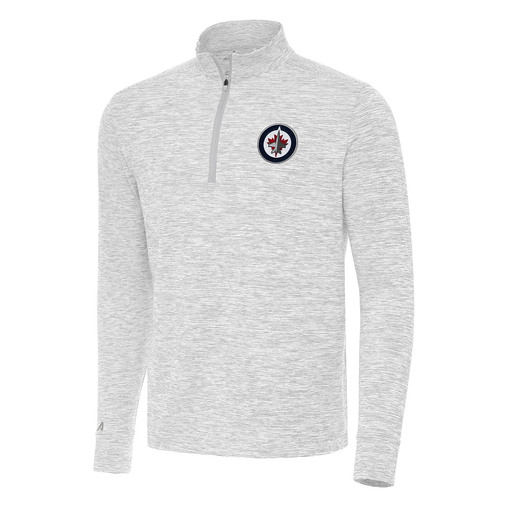 Men's Antigua Gray Winnipeg Jets Cause Quarter-Zip Top