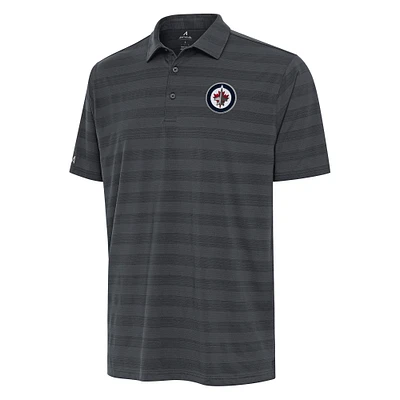 Men's Antigua Pewter Winnipeg Jets Tunnel Polo