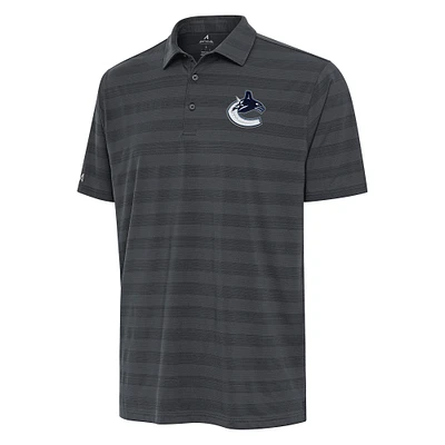 Men's Antigua Pewter Vancouver Canucks Tunnel Polo
