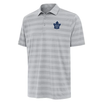 Men's Antigua Gray Toronto Maple Leafs Tunnel Polo