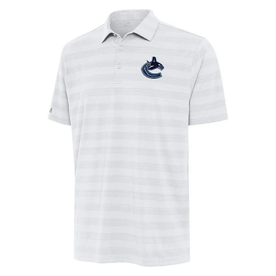 Men's Antigua White Vancouver Canucks Tunnel Polo