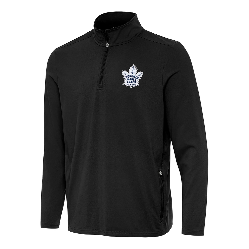 Men's Antigua Toronto Maple Leafs Perilous Quarter-Zip Sweatshirt