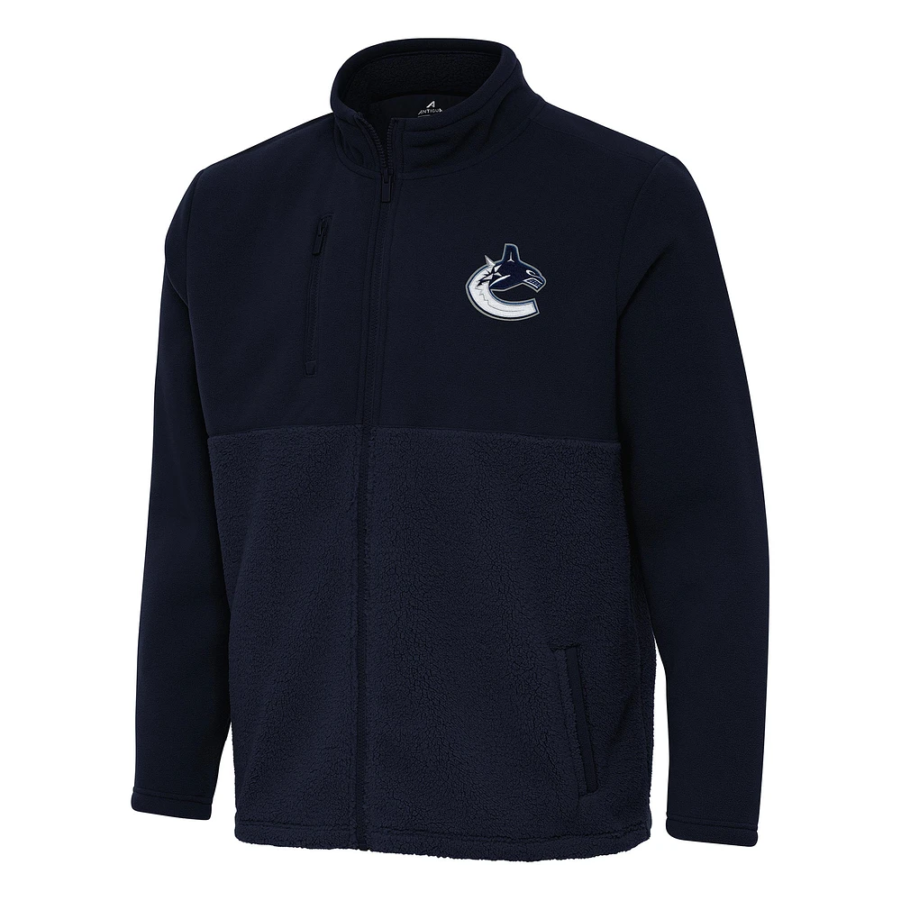 Men's Antigua Navy Vancouver Canucks Daily Fused Full-Zip Jacket