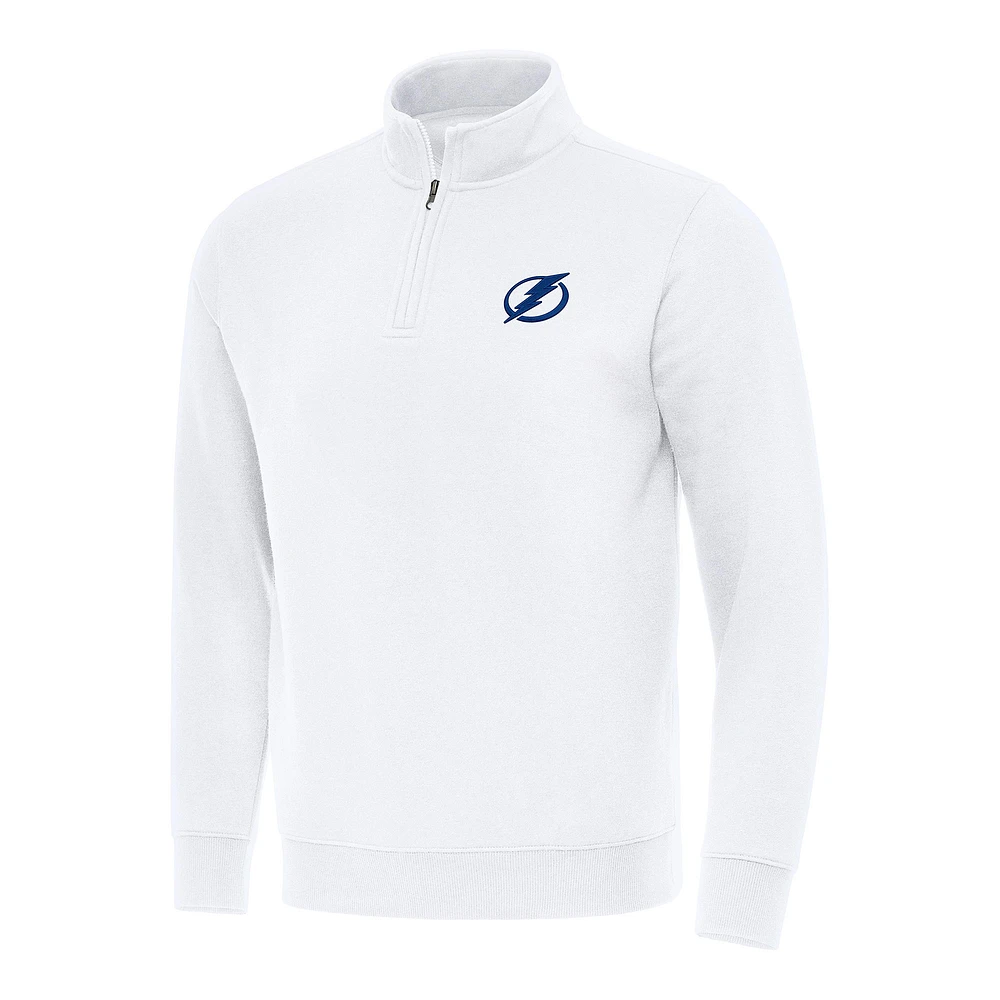 Men's Antigua Tampa Bay Lightning Victory Quarter-Zip Mock Sweatshirt