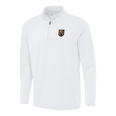 Men's Antigua White Vegas Golden Knights Reprocess Quarter-Zip Top