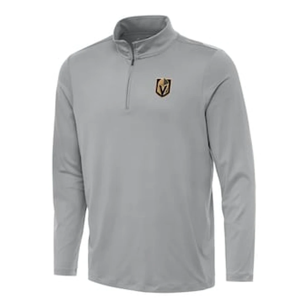 Men's Antigua Gray Vegas Golden Knights Reprocess Quarter-Zip Top