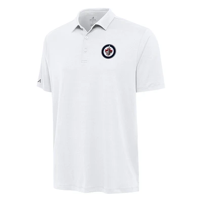 Men's Antigua White Winnipeg Jets Reprocess Polo