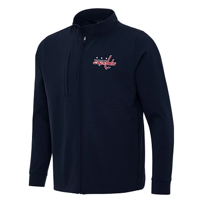 Men's Antigua Navy Washington Capitals Regard Full-Zip Jacket