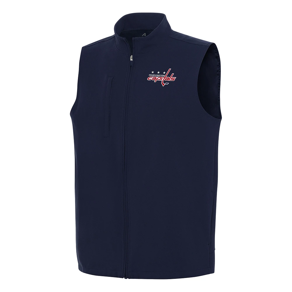Men's Antigua Navy Washington Capitals Regard Full-Zip Vest