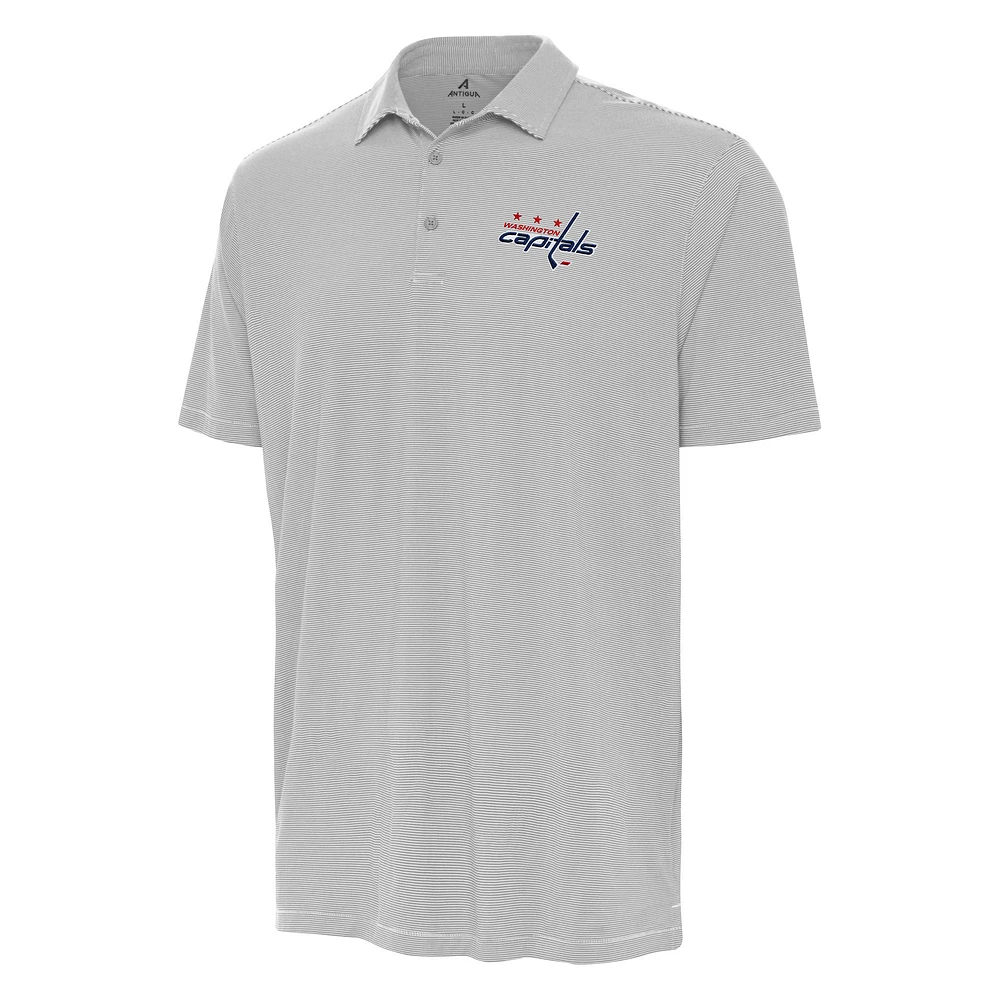 Men's Antigua Gray Washington Capitals Twine Polo