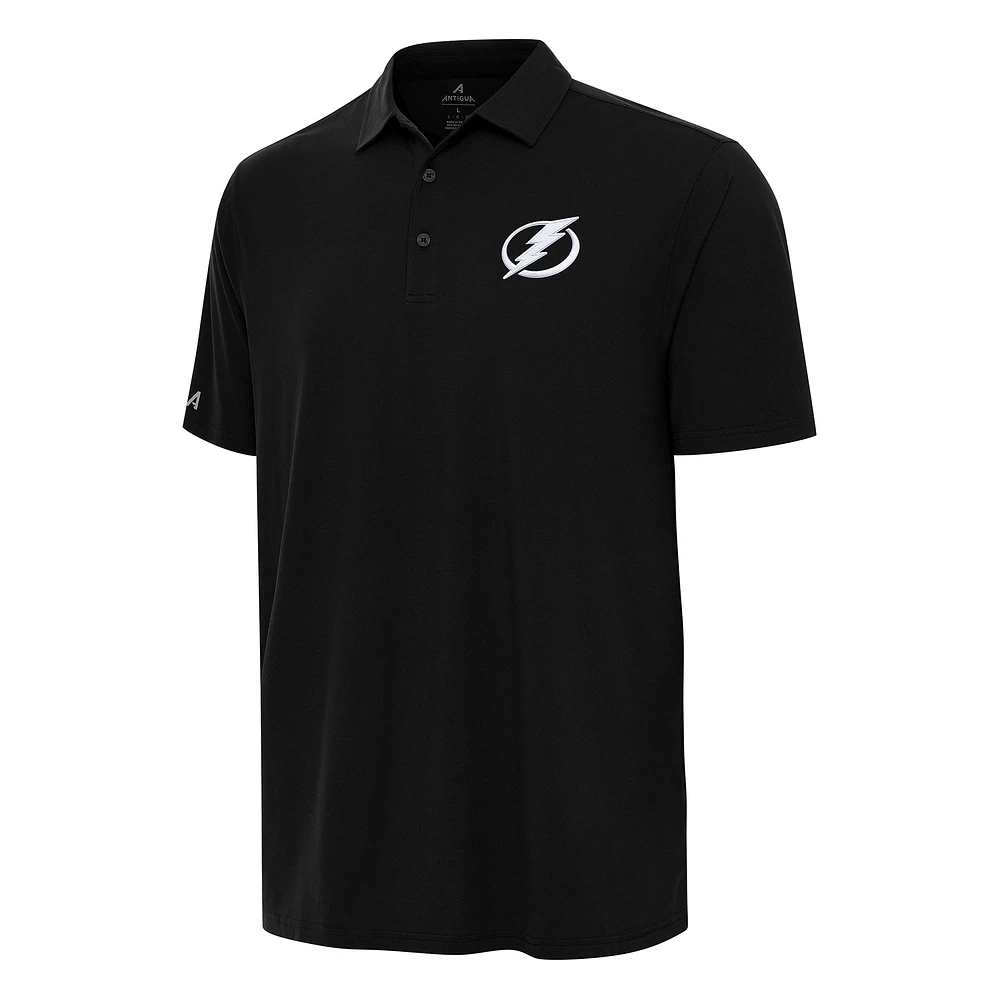 Men's Antigua Black Tampa Bay Lightning Era Polo