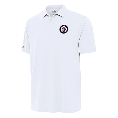 Men's Antigua White Winnipeg Jets Era Polo