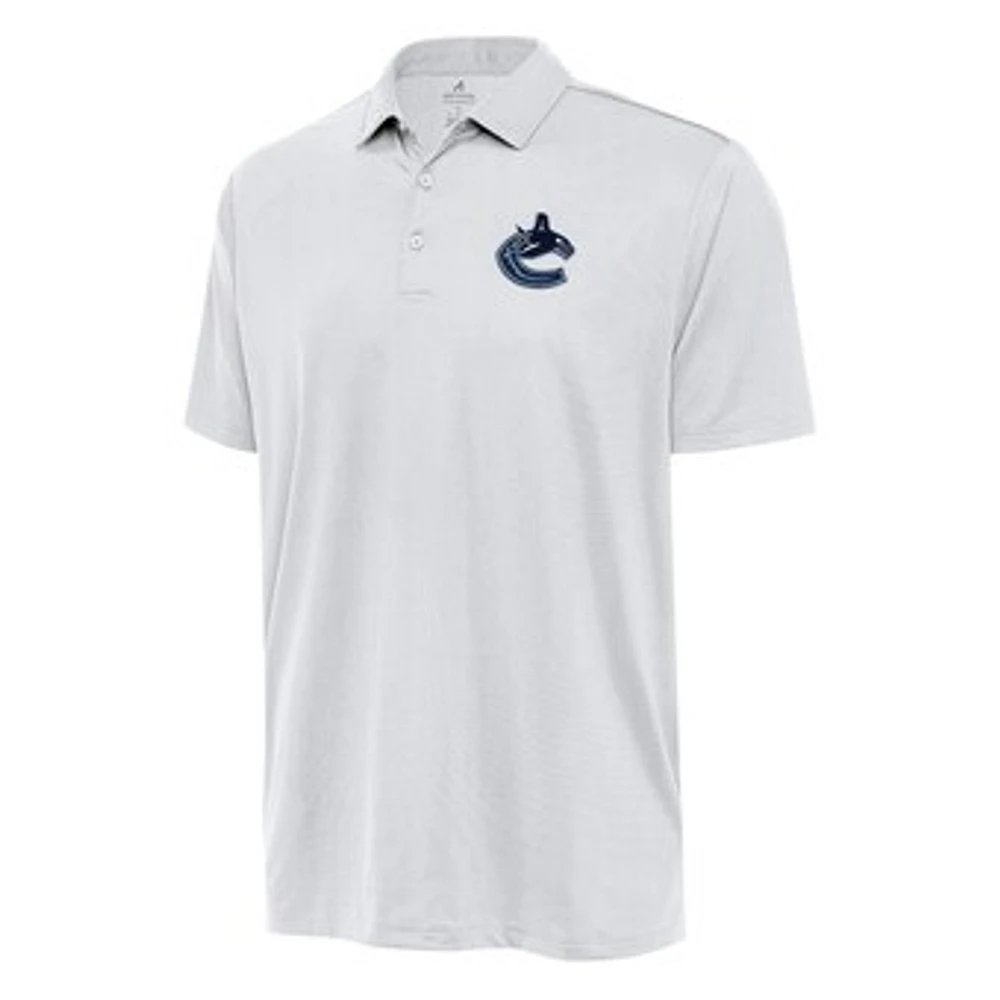 Men's Antigua White Vancouver Canucks Ellipse Polo