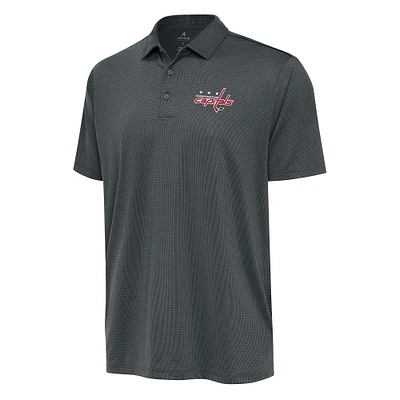 Men's Antigua Charcoal Washington Capitals Ellipse Polo