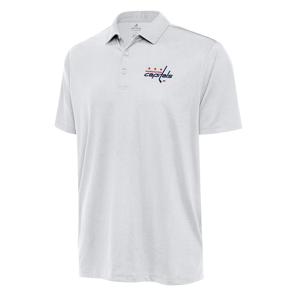 Men's Antigua White Washington Capitals Ellipse Polo