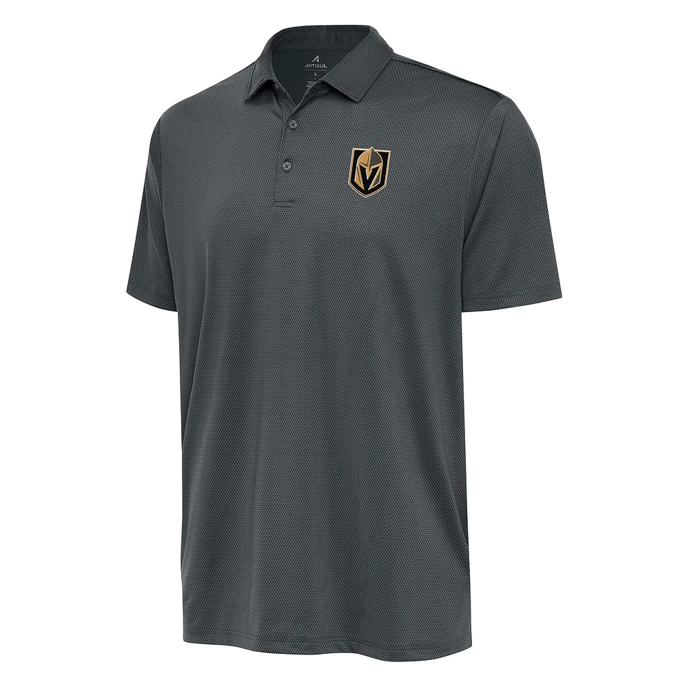 Men's Antigua Charcoal Vegas Golden Knights Ellipse Polo