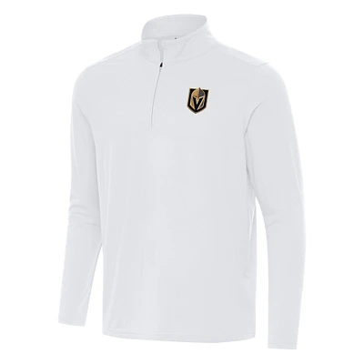 Men's Antigua White Vegas Golden Knights Intent Quarter-Zip Top