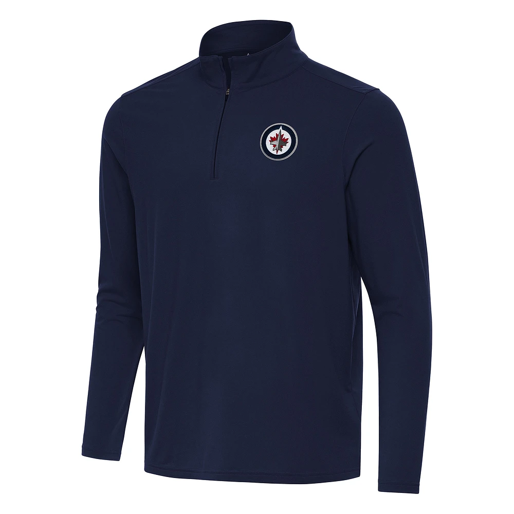 Men's Antigua Navy Winnipeg Jets Intent Quarter-Zip Top