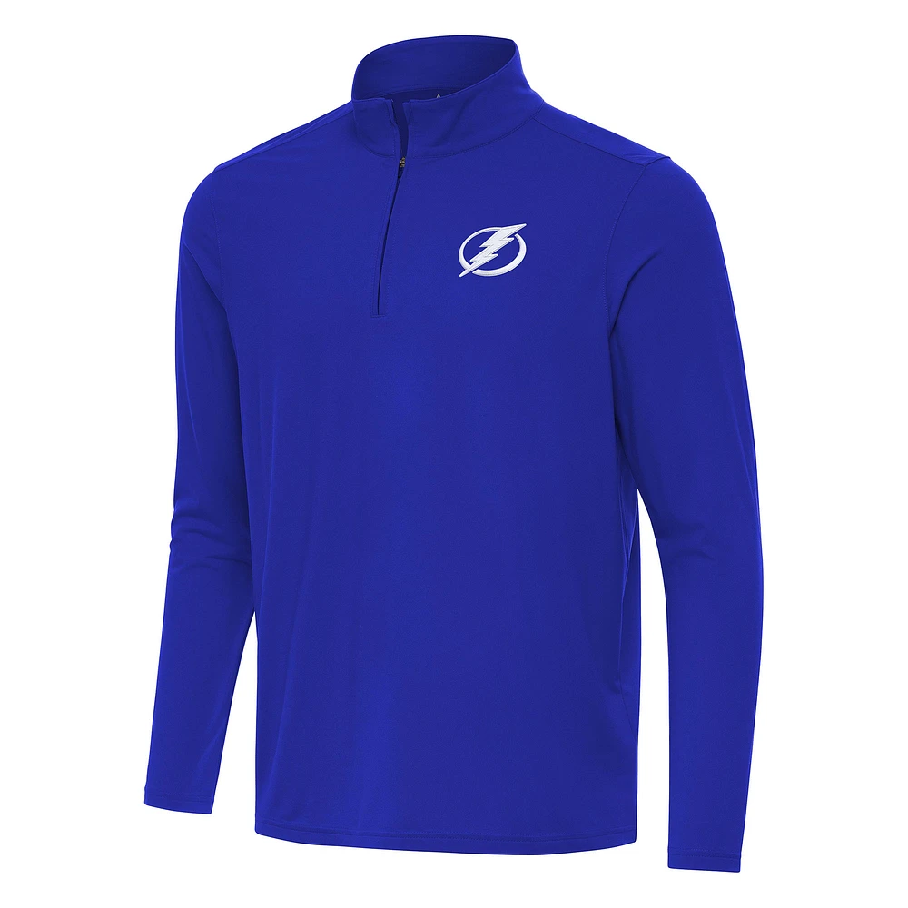 Men's Antigua Royal Tampa Bay Lightning Intent Quarter-Zip Top
