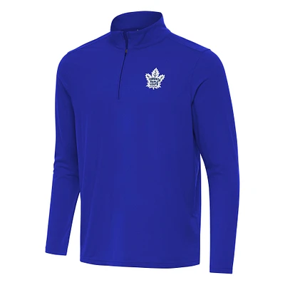 Men's Antigua Royal Toronto Maple Leafs Intent Quarter-Zip Top