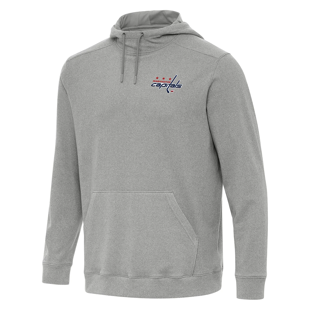 Men's Antigua Heather Washington Capitals Cloud Pullover Hoodie