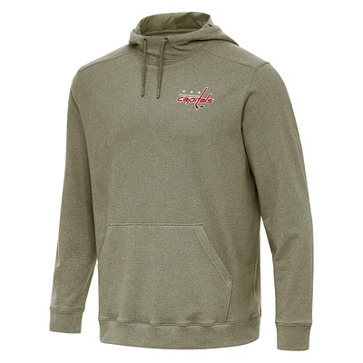 Men's Antigua Olive Washington Capitals Cloud Pullover Hoodie
