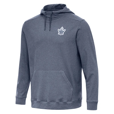 Men's Antigua Heather Navy Toronto Maple Leafs Cloud Pullover Hoodie