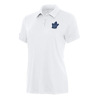 Women's Antigua White Toronto Maple Leafs Reprocess Polo