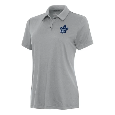 Women's Antigua Gray Toronto Maple Leafs Reprocess Polo