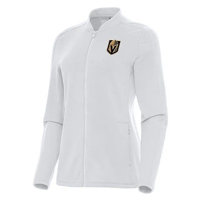 Women's Antigua White Vegas Golden Knights Continual Full-Zip Jacket