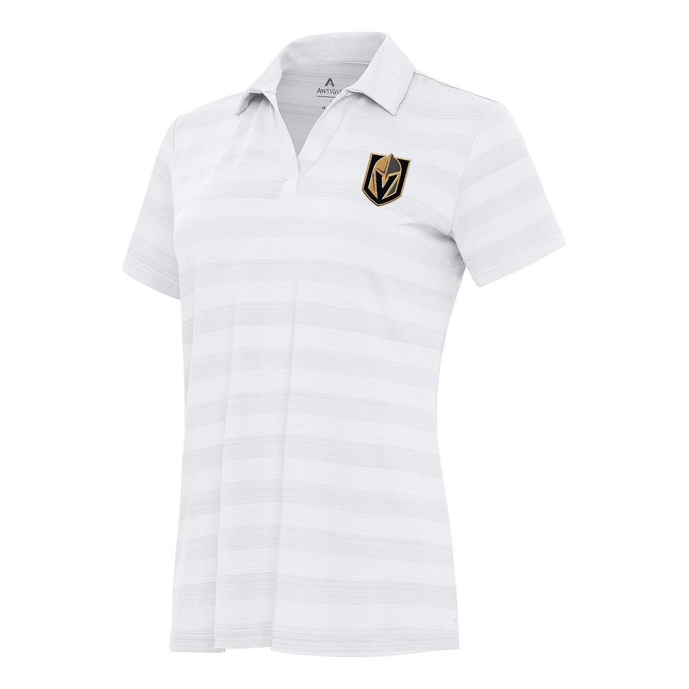 Women's Antigua White Vegas Golden Knights Tunnel Polo