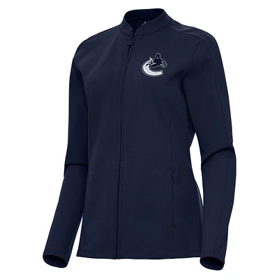 Women's Antigua Navy Vancouver Canucks Regard Full-Zip Jacket