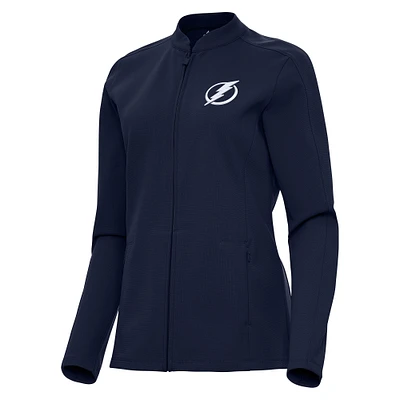 Women's Antigua Navy Tampa Bay Lightning Regard Full-Zip Jacket